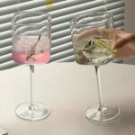 1pc Luxurious square cocktail glass